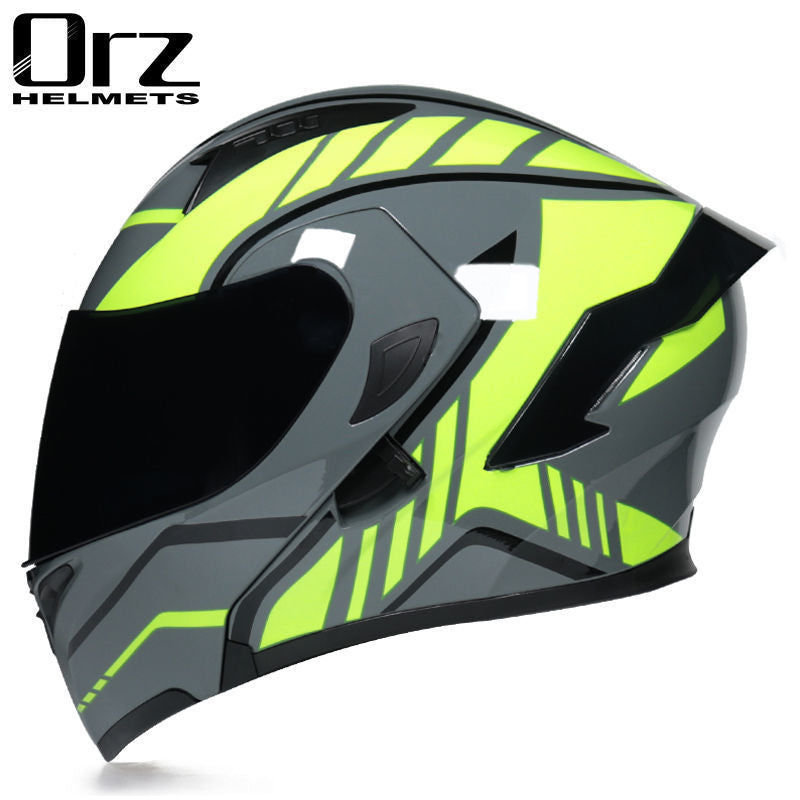 Bluetooth Headset Motorcycle Helmet Full Face Dual Visor Flip Up Helmet Dot