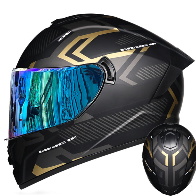 DOT LVS Bluetooth Motorcycle Helmet Dual Len Full Face Off Road Motocross Helmet