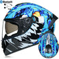 DOT LVS Bluetooth Motorcycle Helmet Dual Len Full Face Off Road Motocross Helmet