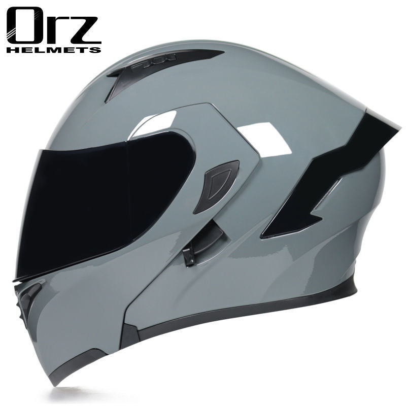 Bluetooth Motorcycle Helmet Full Face Dual Visor Flip Up Modular Helmet DOT