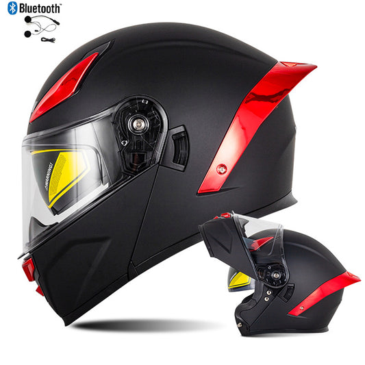 Bluetooth Flip Up Modular Motorcycle Helmet Lens Motorbike Scooter Helmet DOT