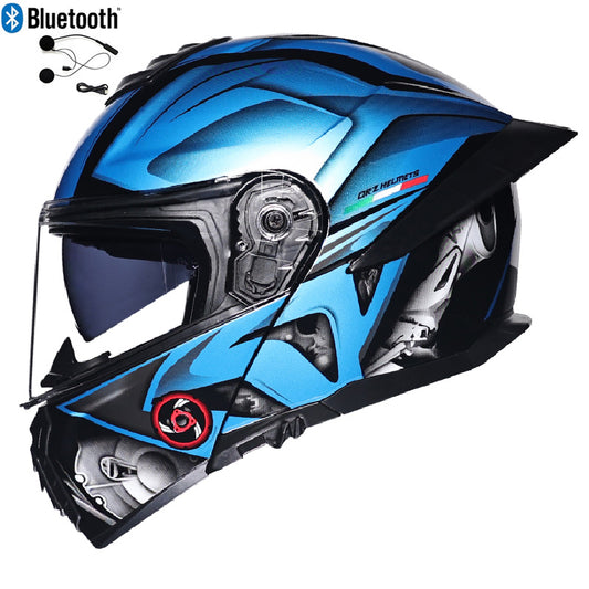 Bluetooth Flip Up Modular Motorcycle helmet Full Face Motorbike Helmet DOT