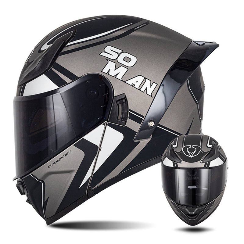 Bluetooth Flip Up Modular Motorcycle Helmet Lens Motorbike Scooter Helmet DOT