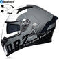 DOC Bluetooth Modular Flip Up Motorcycle Helmet Dual Lens Motorbike Helmet