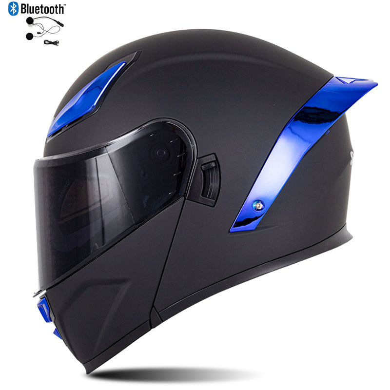 Bluetooth Flip Up Modular Motorcycle Helmet Lens Motorbike Scooter Helmet DOT