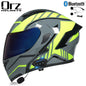 Bluetooth Headset Motorcycle Helmet Full Face Dual Visor Flip Up Helmet Dot