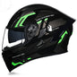 ORZ991 Bluetooth Motorcycle Helmet Full Face Dual Visor Flip Up Modular Helmet DOT