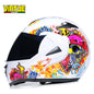Motorcycle Helmet Modular Racing Flip Up Motorbike Helmet With Inner Sun lens