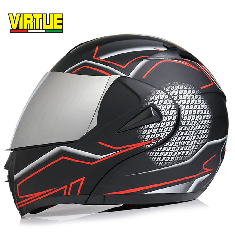 Motorcycle Helmet Modular Racing Flip Up Motorbike Helmet With Inner Sun lens