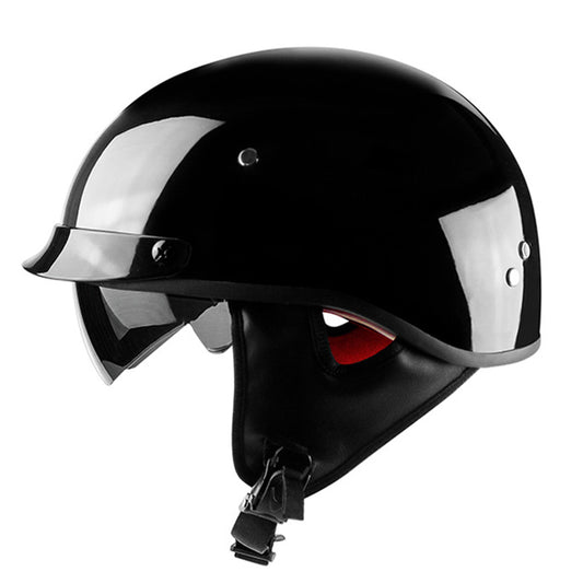 DOT Universal Motorcycle Half Helmet Open Face for Cruiser Biker Scooter