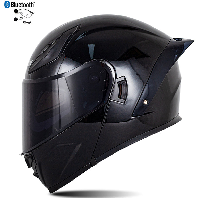 Bluetooth Flip Up Modular Motorcycle Helmet Lens Motorbike Scooter Helmet DOT