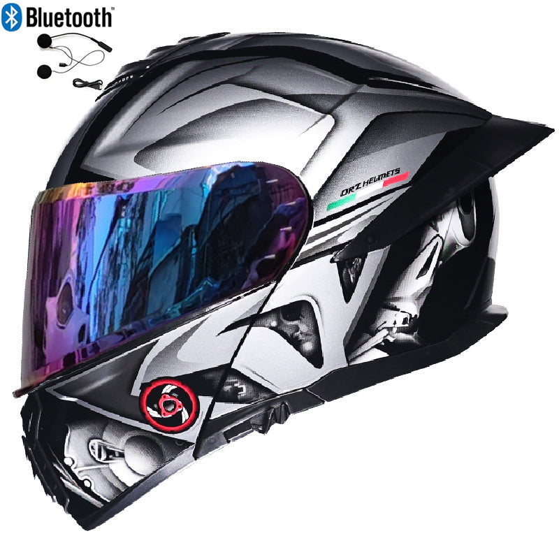 Bluetooth Flip Up Modular Motorcycle helmet Full Face Motorbike Helmet ECE DOT