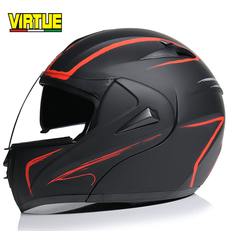 Motorcycle Helmet Modular Racing Flip Up Motorbike Helmet With Inner Sun lens