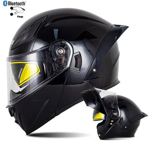 Bluetooth Flip Up Modular Motorcycle Helmet Lens Motorbike Scooter Helmet DOT