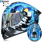 DOT LVS Bluetooth Motorcycle Helmet Dual Len Full Face Off Road Motocross Helmet