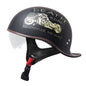 DOT Lightest Motorcycle Half Helmet W/Sun Visor Motorbike Bean Scooter Helmet