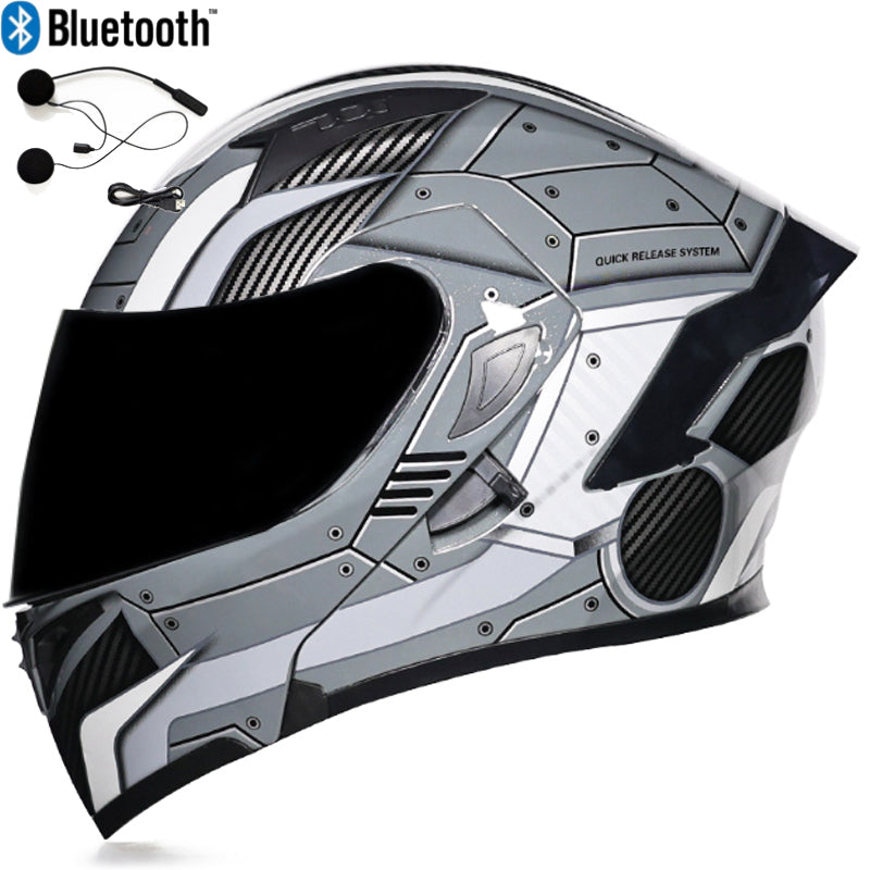DOC Bluetooth Modular Flip Up Motorcycle Helmet Dual Lens Motorbike Helmet