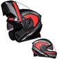 Bluetooth Motorcycle Helmet Modular Full Face Dual Visor Flip Up Helmet DOT