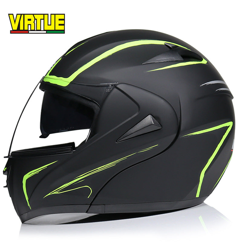 Motorcycle Helmet Modular Racing Flip Up Motorbike Helmet With Inner Sun lens