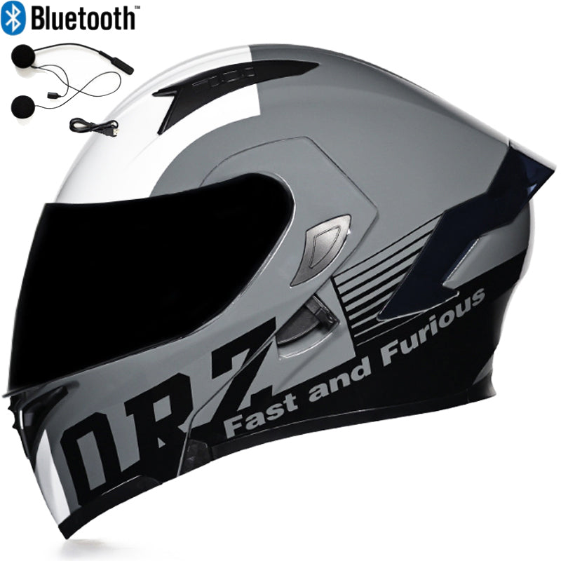 DOC Bluetooth Modular Flip Up Motorcycle Helmet Dual Lens Motorbike Helmet