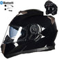 GXT DOT Bluetooth Flip Up Motorcycle Helmets 2 Lens Full Face Motorbike Helmets