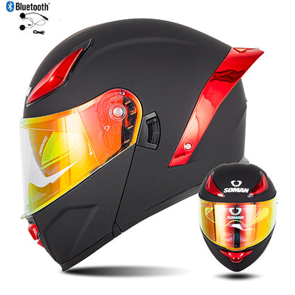 Bluetooth Flip Up Modular Motorcycle Helmet Lens Motorbike Scooter Helmet DOT