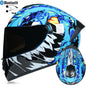 DOT LVS Bluetooth Motorcycle Helmet Dual Len Full Face Off Road Motocross Helmet