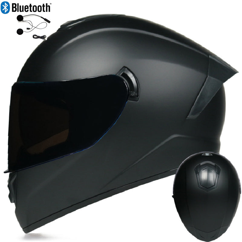 DOT LVS Bluetooth Motorcycle Helmet Dual Len Full Face Off Road Motocross Helmet