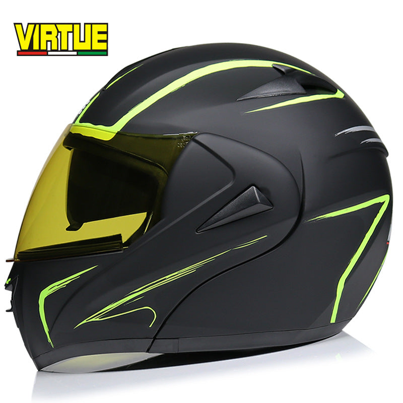 Motorcycle Helmet Modular Racing Flip Up Motorbike Helmet With Inner Sun lens