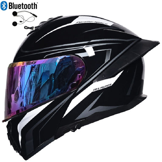 Bluetooth Flip Up Modular Motorcycle helmet Full Face Motorbike Helmet ECE DOT