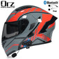 Bluetooth Headset Motorcycle Helmet Full Face Dual Visor Flip Up Helmet Dot