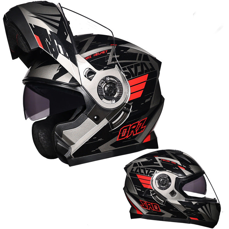 Bluetooth Motorcycle Helmet Modular Full Face Dual Visor Flip Up Helmet DOT