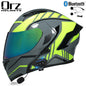 Bluetooth Headset Motorcycle Helmet Full Face Dual Visor Flip Up Helmet Dot