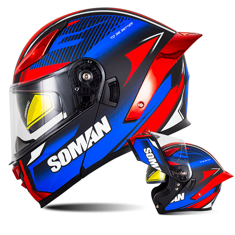 Bluetooth Flip Up Modular Motorcycle Helmet Lens Motorbike Scooter Helmet DOT
