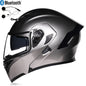 DOC Bluetooth Modular Flip Up Motorcycle Helmet Dual Lens Motorbike Helmet